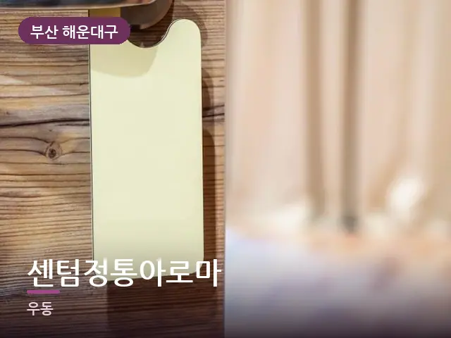 부산 해운대구 센텀정통아로마 — 호텔 스위트 내부