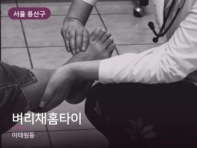 서울 용산구 벼리채홈타이 — 발 관리 장면