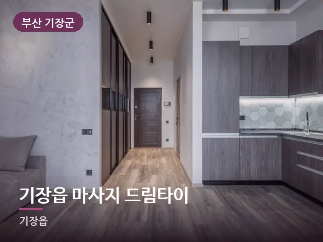 부산 기장군 기장읍 마사지 드림타이 — 아파트 실내