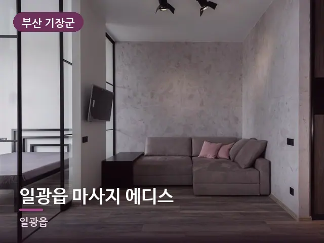부산 기장군 일광읍 마사지 에디스 — 아파트 실내