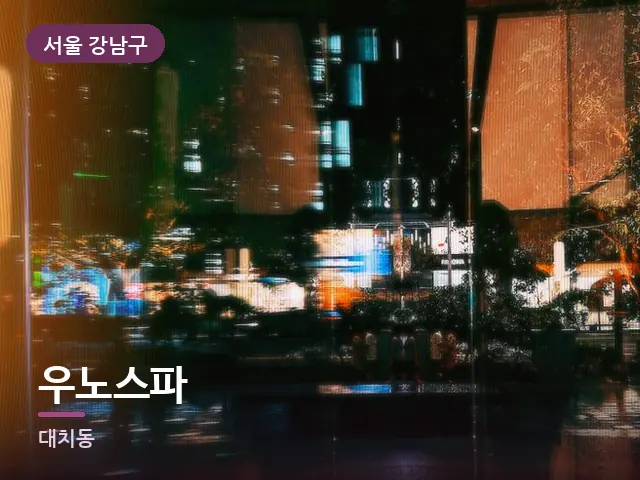 서울 강남구 우노스파 — 창밖 야경