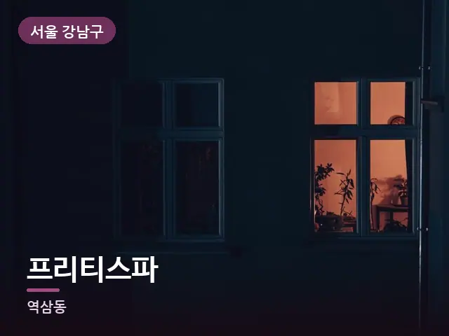 서울 강남구 프리티스파 — 창밖 야경