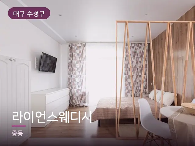 대구 수성구 라이언스웨디시 — 원룸 공간